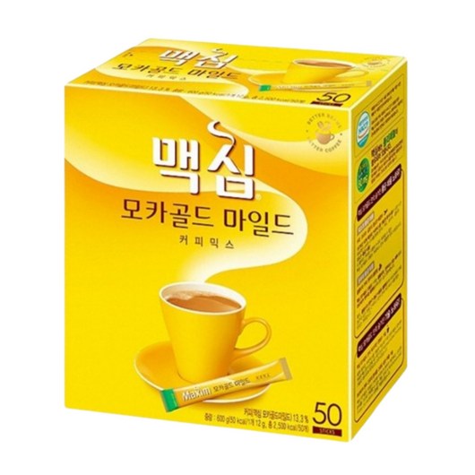 맥심 모카골드 마일드 커피믹스 50, 4박스, 50개입, 12g