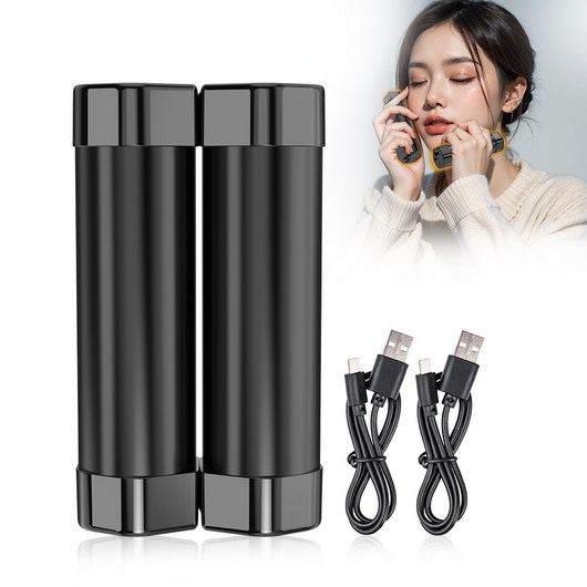 CCAGU 휴대용 충전식 손난로 보조배터리 10000mAh 겸용 전자 핫팩, 블랙, 2024년