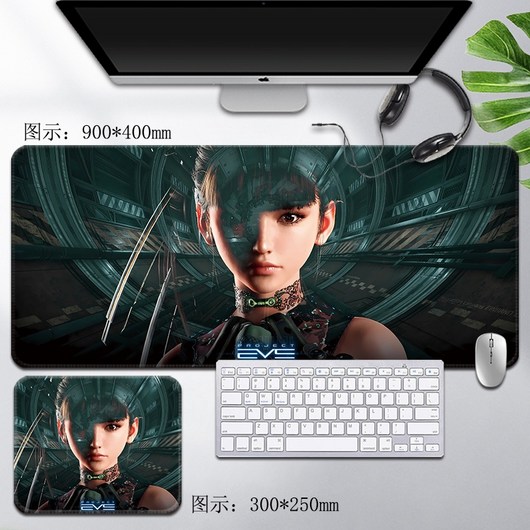 스텔라 블레이드 대형 초대형 컴퓨터 키보드 마우스 패드, 3mm, 600x300mm, 레드 12, 1개
