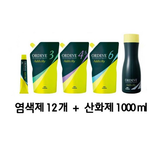 밀본 올디브 어딕시 염색약 80g / 12개씩 판매(섞어서 구매 가능) + 어딕시 정품 산화제 1000ml, 네이키드웜7-NakedWarm, 1개