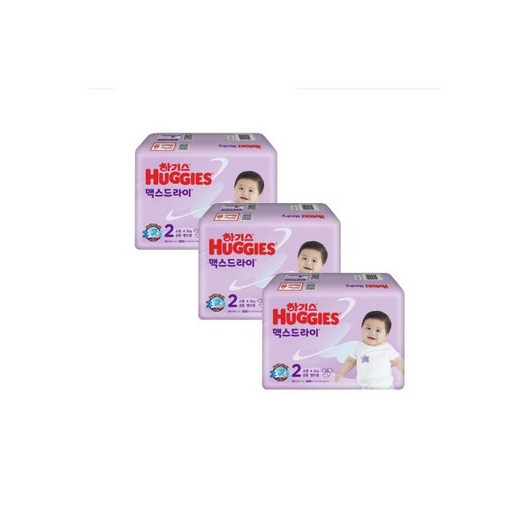 하기스 맥스드라이 밴드형 기저귀 2단계 소형 남여공용 58p X 3팩 2023년형 1박스 요고사요