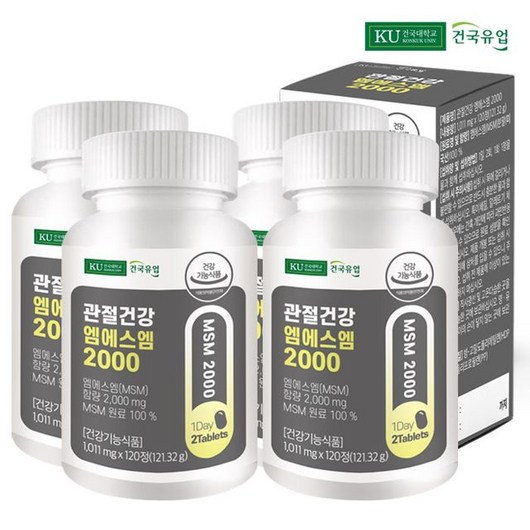 건국유업 관절건강 엠에스엠 2000 121g, 120정, 4개