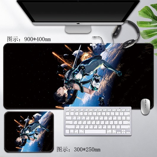 스텔라 블레이드 대형 초대형 컴퓨터 키보드 마우스 패드, 3mm, 300x250mm, 노란색 25, 1개