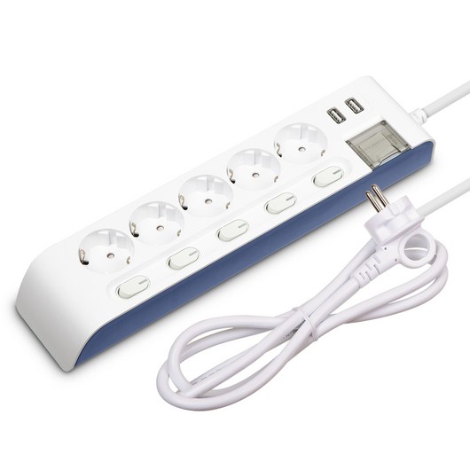 HITAP 국산멀티탭 개별형 USB 5구3M (16A) HIPUMP-53N, 1개, 단품