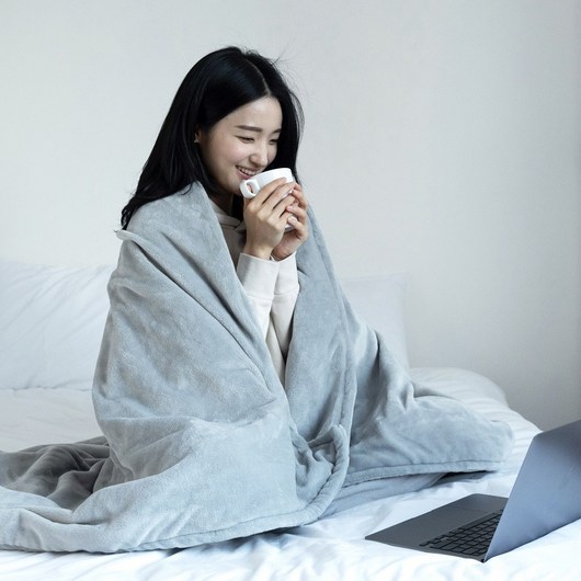 듀젯 전기담요 휴대용 캠핑 차량용 무릎 극세사 사무실 1인용, 180cmx130cm
