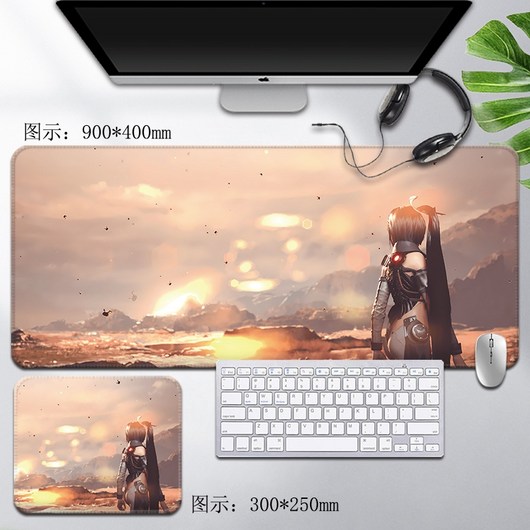 스텔라 블레이드 대형 초대형 컴퓨터 키보드 마우스 패드, 3mm, 300x250mm, 살구 19, 1개