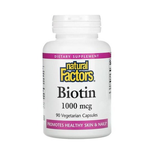 네추럴팩터스 비오틴 1000mcg 90베지캡슐 비타민B7 칼슘, 네추럴팩터스 비오틴 1000mcg 90베지캡슐 비타민B, 1개