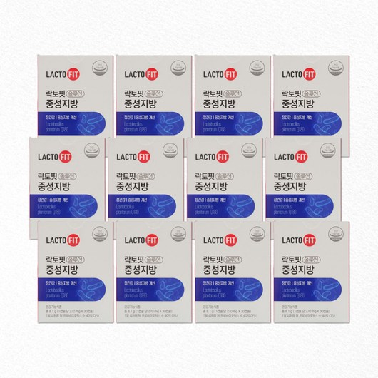 락토핏 유산균 솔루션 중성지방 270mg 30캡슐 식약처인증 12박스