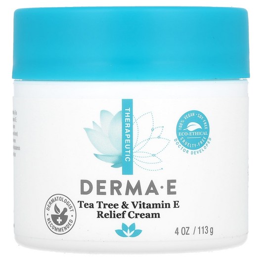 DERMA E 티트리 & 비타민E 완화 크림 113g(4oz), DERMA E 티트리 & 비타민E 완...