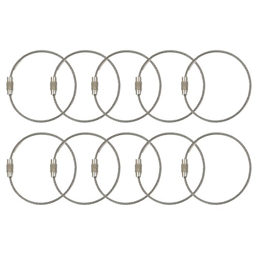 WILDS 칼라 와이어링 키링, 10개, 실버