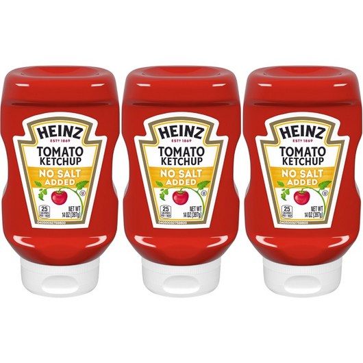 하인즈 노 솔트 토마토 케첩, 397g, 3개