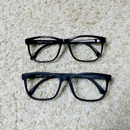 가벼운 국산 빅사이즈 남자 여자 사각 검정 뿔테 안경 M332