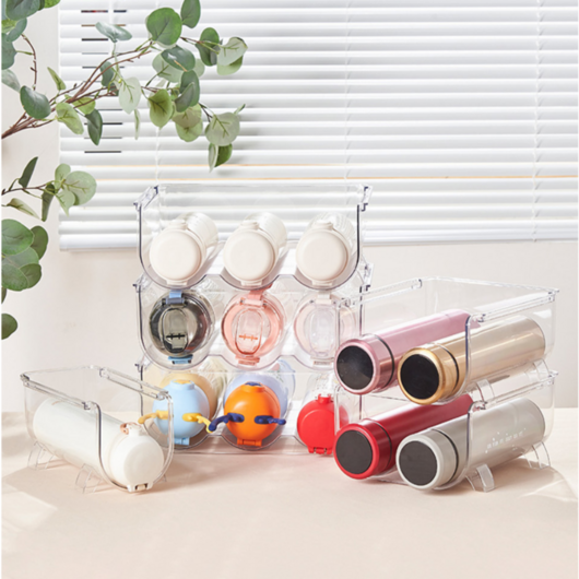 코코링하우스 클리어 젖병보관함 투명 텀블러 정리함 1구 2구 3구, 1개