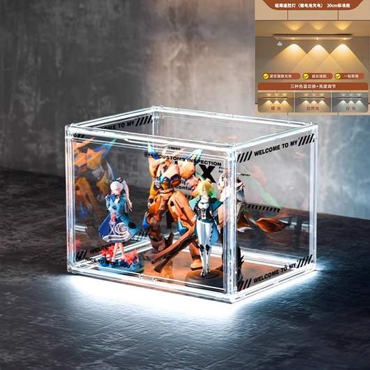 피규어 장식장 보관함 진열장 LED 케이스 쇼케이스 프라모델, E, 1개
