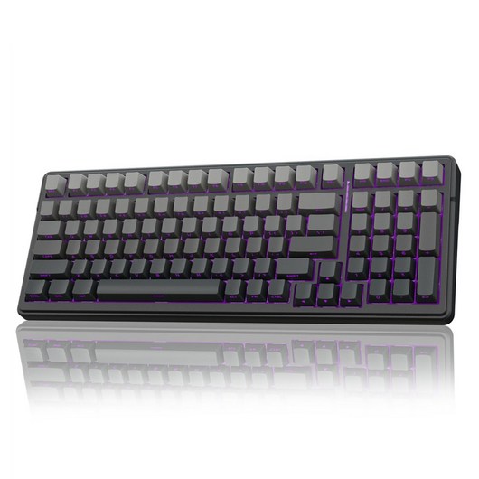 AULA F99 프로 RGB 3모드 커스텀 유무선 기계식 키보드, 그러데이션 그레이, 제조사축