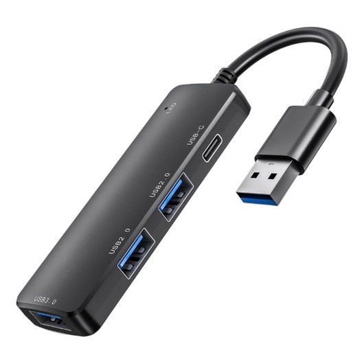 전문 USB 및 C타입 확장 허브 노트북용 PD 퀵 4 in 1 드롭쉽, USB A, 1개