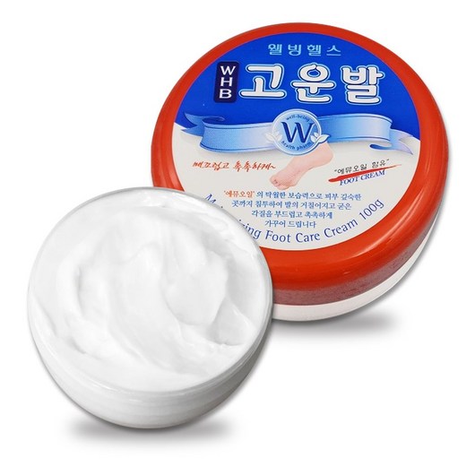 웰빙헬스 고운발 크림 100g 풋케어 향 좋은 퍼퓸 가슴 등 발 바디 등드름 크림 청소년 남자 여자 친구 생일 집들이 선물