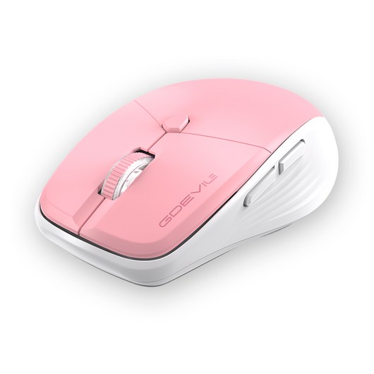 지데빌 2GHz 저소음 사무용 무선 마우스 M228W, 핑크