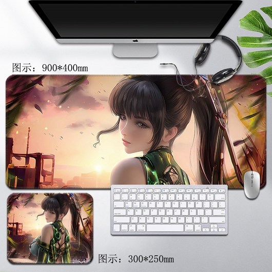 스텔라 블레이드 대형 초대형 컴퓨터 키보드 마우스 패드, 3mm, 300x250mm, 오프화이트 03, 1개