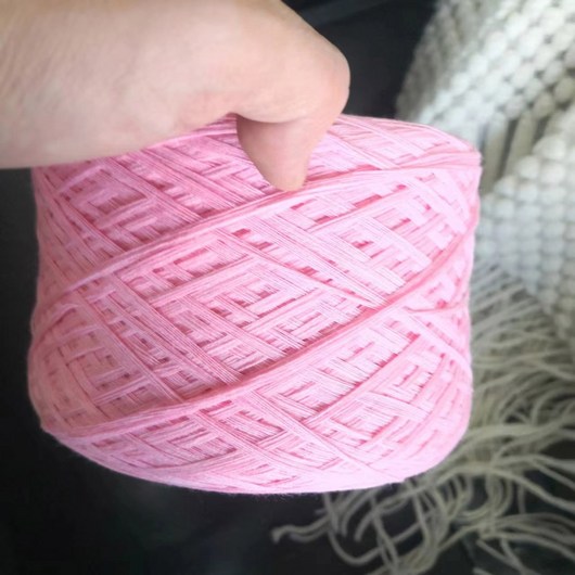 라라뜨개 500g볼 코튼 원사 스레드 비 표백 원시 알고돈 라인 아기 DIY 핸드 니트 스카프 스웨터 배송, 1개, 분홍색