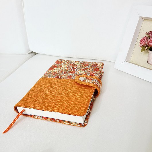 소잉리에또 자체제작 북커버 책커버 성경책커버 교체 리폼 다이어리커버, 1개, 오렌지