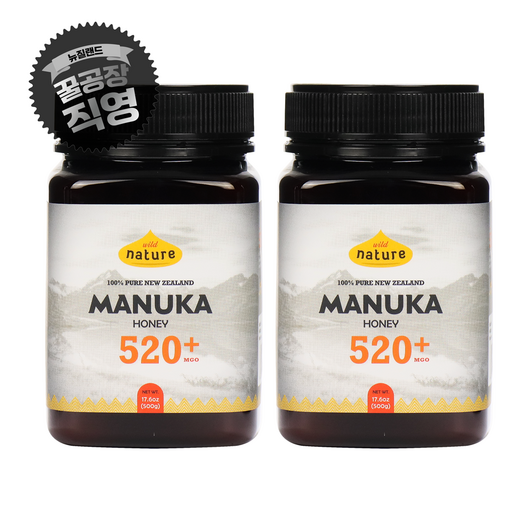 뉴질랜드 마누카꿀 MGO 520+ UMF 15+ 수치, 2개, 500g