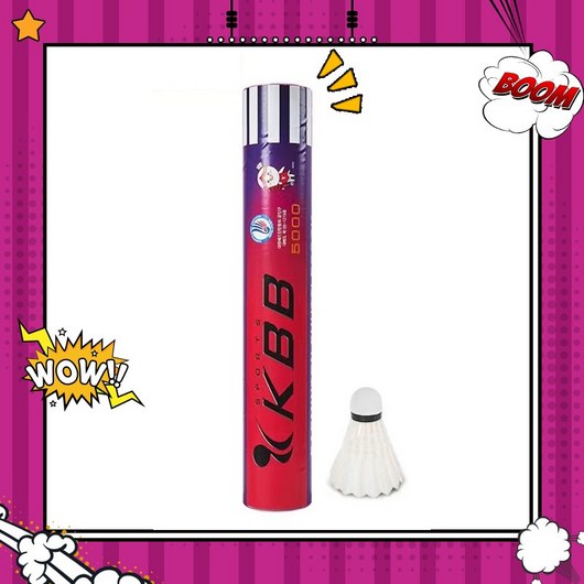 배드민턴셔틀콕 KBB5000, 흰색, 1개, 12개입