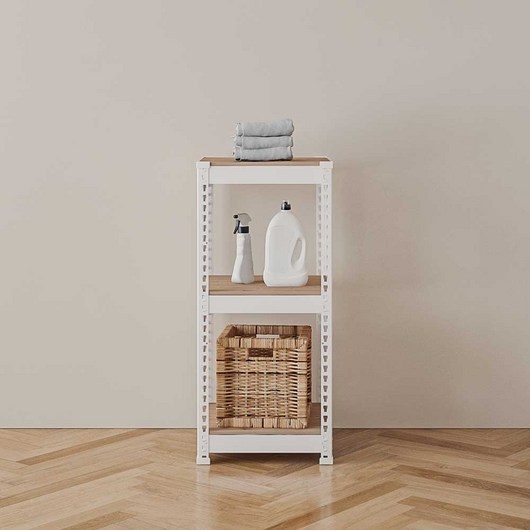 스피드랙 조립식 철제 틈새 선반 가로500mm, 500x500, 900_3단, 화이트, 1개