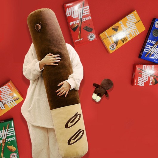 [+빼빼로 증정] 말랑푹신한 빼빼롱 바디필로우 대형인형 빼빼로쿠션 120cm 빼빼로데이 여자친구 기념일선물