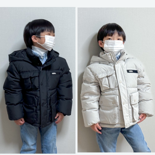 (NEPA KIDS)네파키즈 유아 초등 어린이 덕 다운 패딩 자켓 백화점 매장 상품