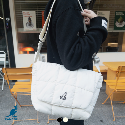 캉골(KANGOL) P-D 패딩백 푸퍼 메신저백 여성용