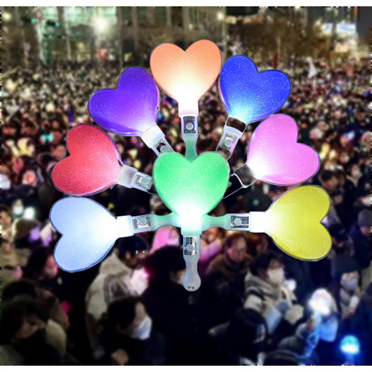 르지오마 LED 야광 하트 응원 탄핵봉, 단품
