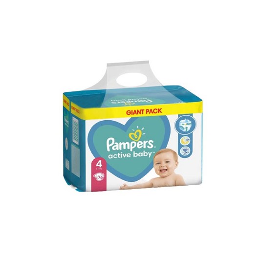 유럽산 베이비드라이 기저귀 팬티 밴드 1 2 3 4 5 6 7 단계 pampers 바우처, 4단계, 76매