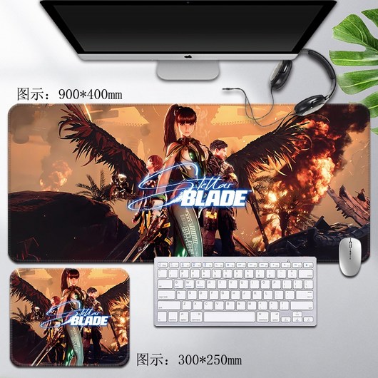 스텔라 블레이드 대형 초대형 컴퓨터 키보드 마우스 패드, 3mm, 300x250mm, 아미 그린 26, 1개