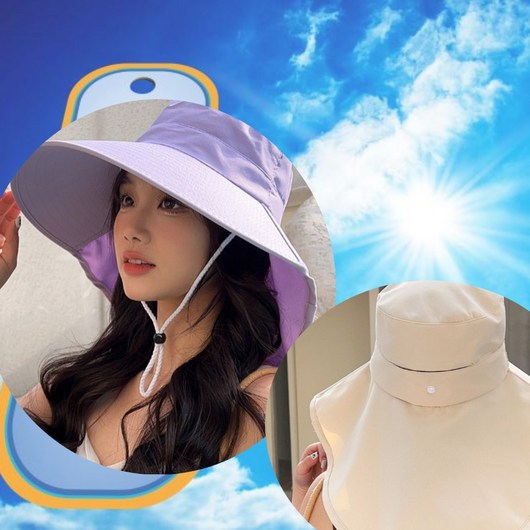 여자 여성 자외선 차단 벙거지 여름 등산 골프 러닝 모자 버킷햇