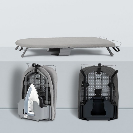 온다온 다리미판 폴딩 접이식 좌식 열전도 다림질 판, 블랙