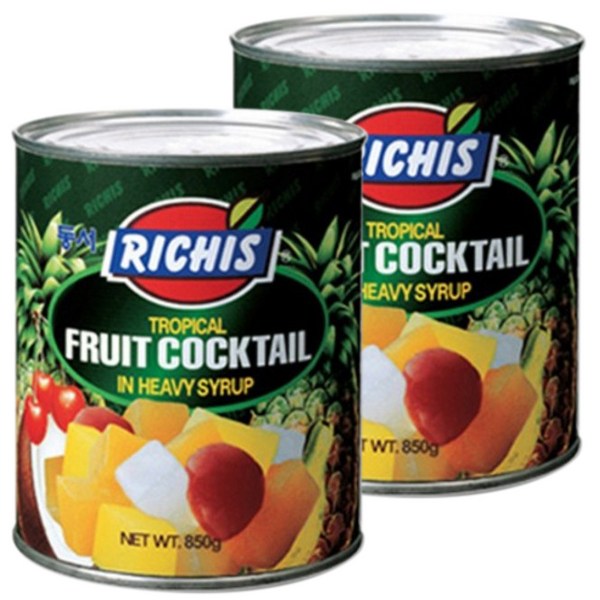 리치스 트로피칼 후르츠 칵테일 원터치, 850g, 2개