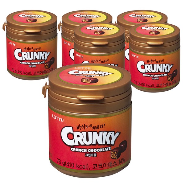 롯데웰푸드 크런키볼, 76g, 6개