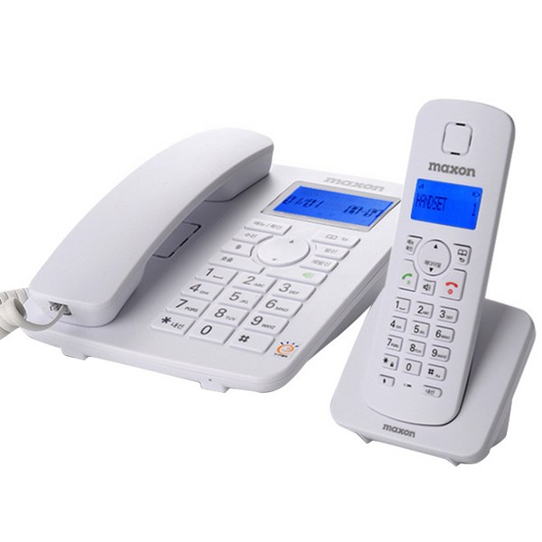 맥슨 유무선 전화기 화이트