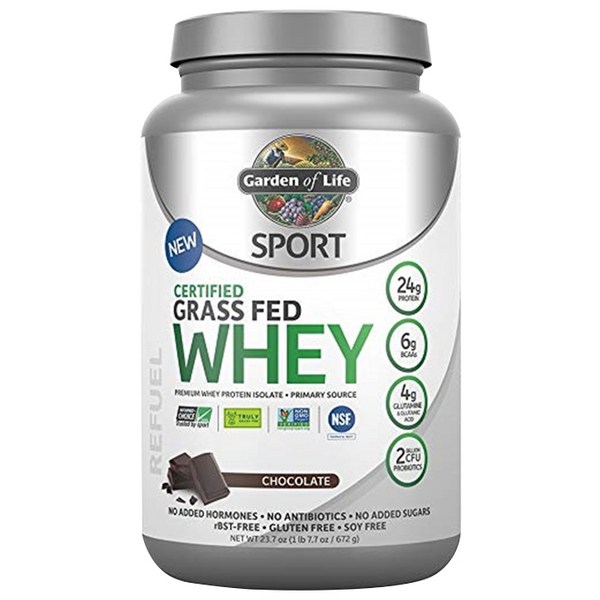 가든오브라이프 스포츠 서티파이드 그래스 페드 웨이 프로틴 단백질 보충제 초콜릿, 672g, 1개