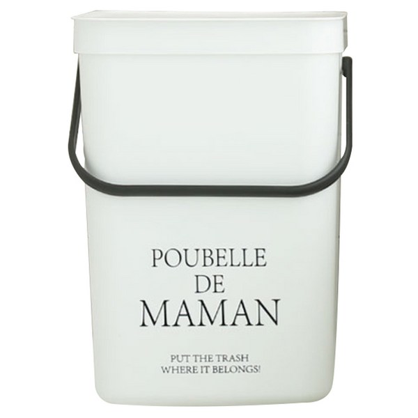  달팽이리빙 푸벨드마망 벽걸이 휴지통 10L, White, 1개 