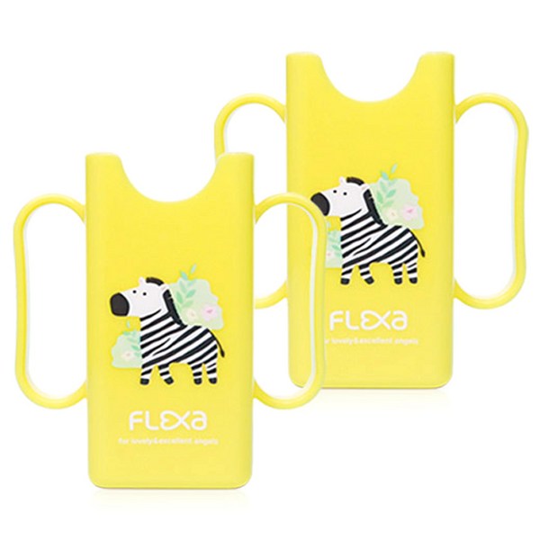 플렉사 미니 팩 홀더, 옐로우얼룩말, 2개