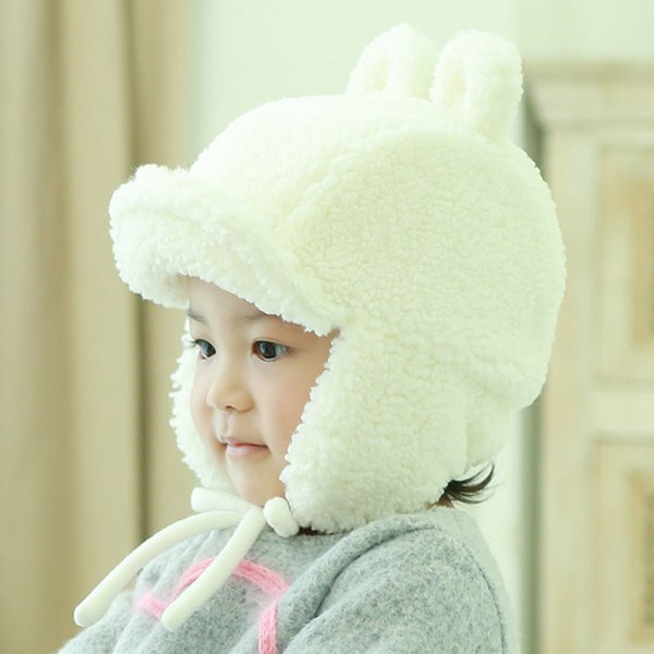 무슈 아동용 뽀글 래빗 보온 방한모