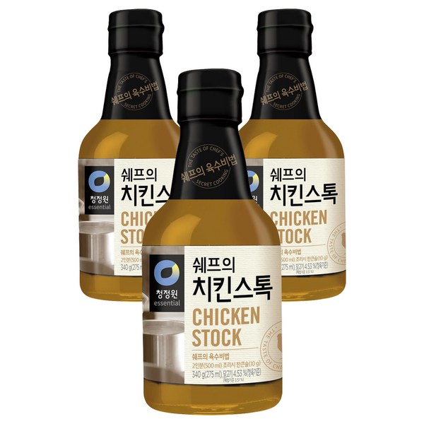 청정원 쉐프의 치킨스톡, 340g, 3개