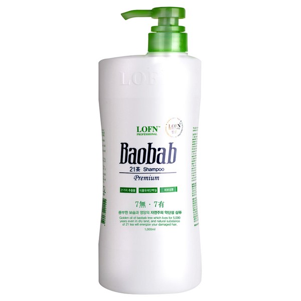로픈 바오밥 21차 일반 건성 두피용 샴푸 싱그러운 향, 1L, 1개