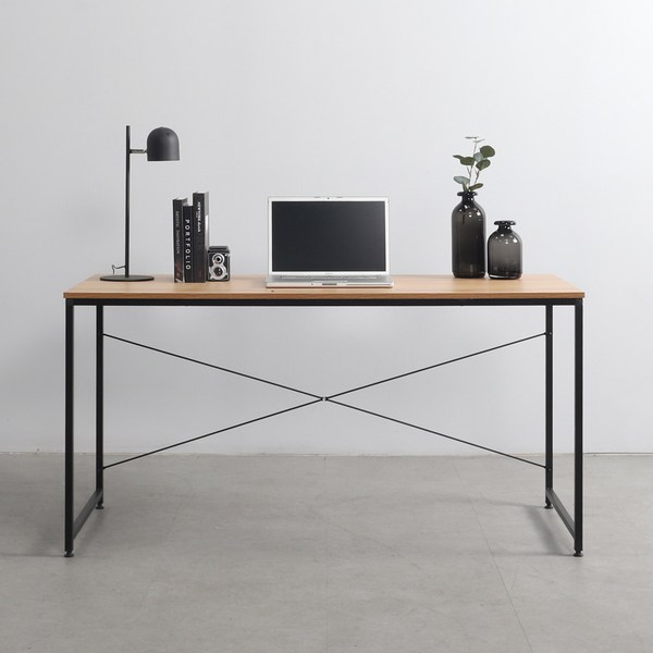 소프시스 위더스 멀티책상 1460, 티크판넬 + 블랙프레임