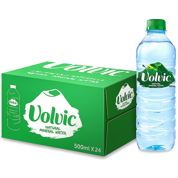 Volvic 내추럴 미네랄 워터, 500ml, 24개