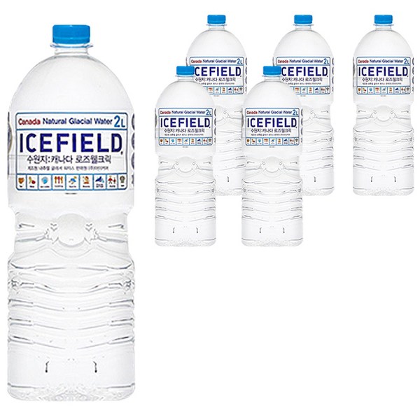 아이스필드 캐나다 빙하수 2L, 2L, 6개