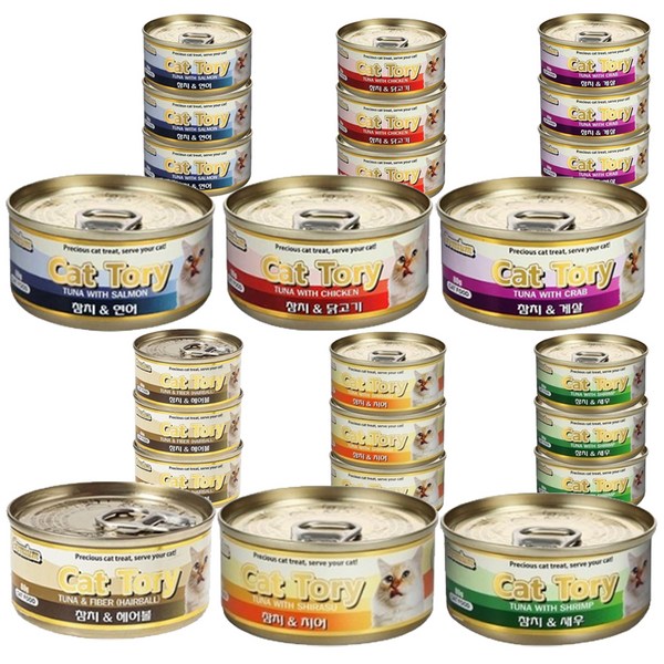 캣토리 고양이 캔, 혼합, 80g, 24개