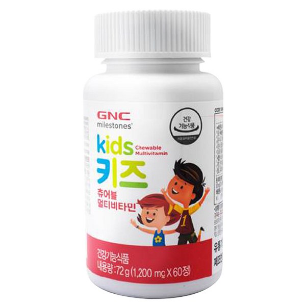 GNC 키즈 츄어블 멀티비타민, 60정, 1개